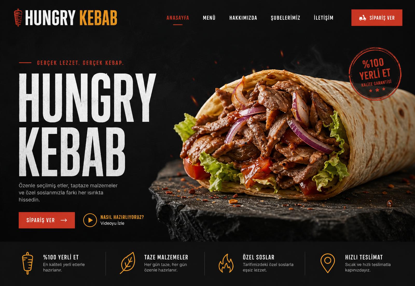 Hungry Kebab website designed by NORI